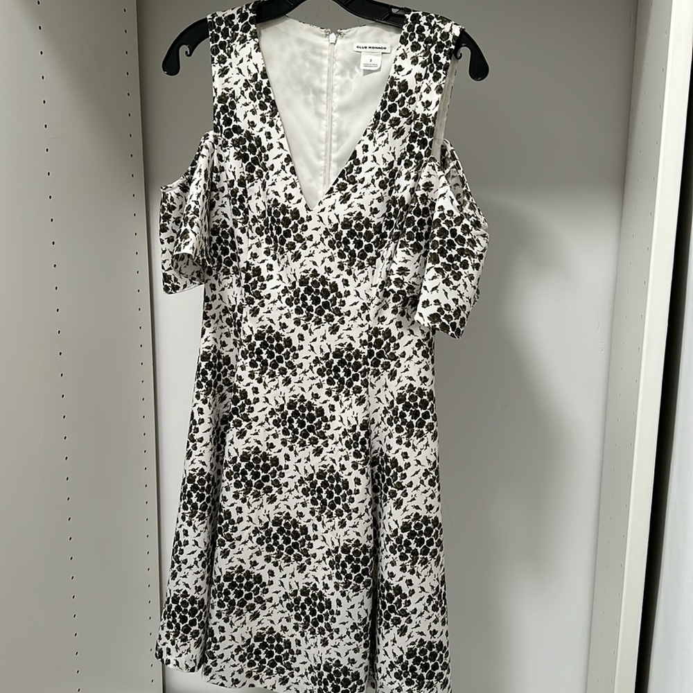 Club Monaco, off the shoulder dress